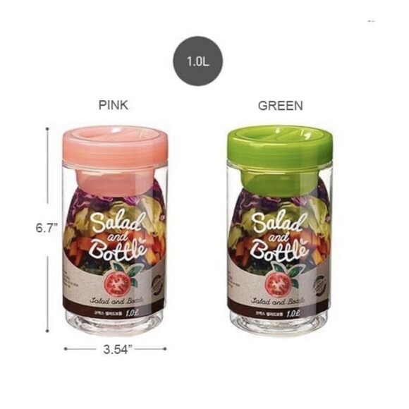 Komax Salad Bottle Set of 2 Leak Proof Salad Sauce Dressing Container BPA‎ Free - Picture 13 of 15